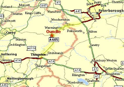 Oundle Area Map